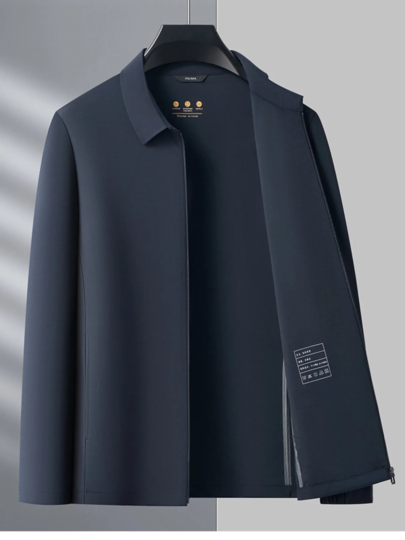 Men's Plus Size Zip Up Long Sleeve Jacket - Fashorio