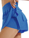 Tiered Ruffle Active Skort Blue - Fashorio