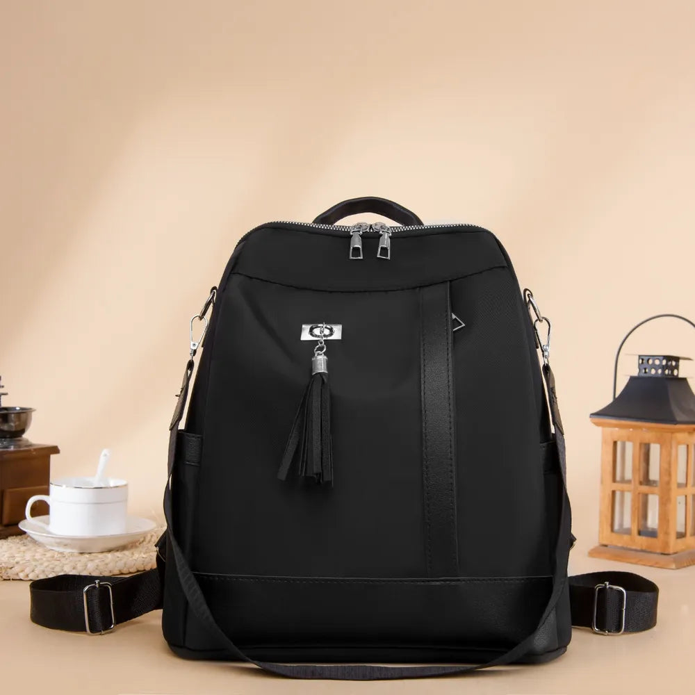 Tassel Oxford Cloth Backpack Bag - Fashorio