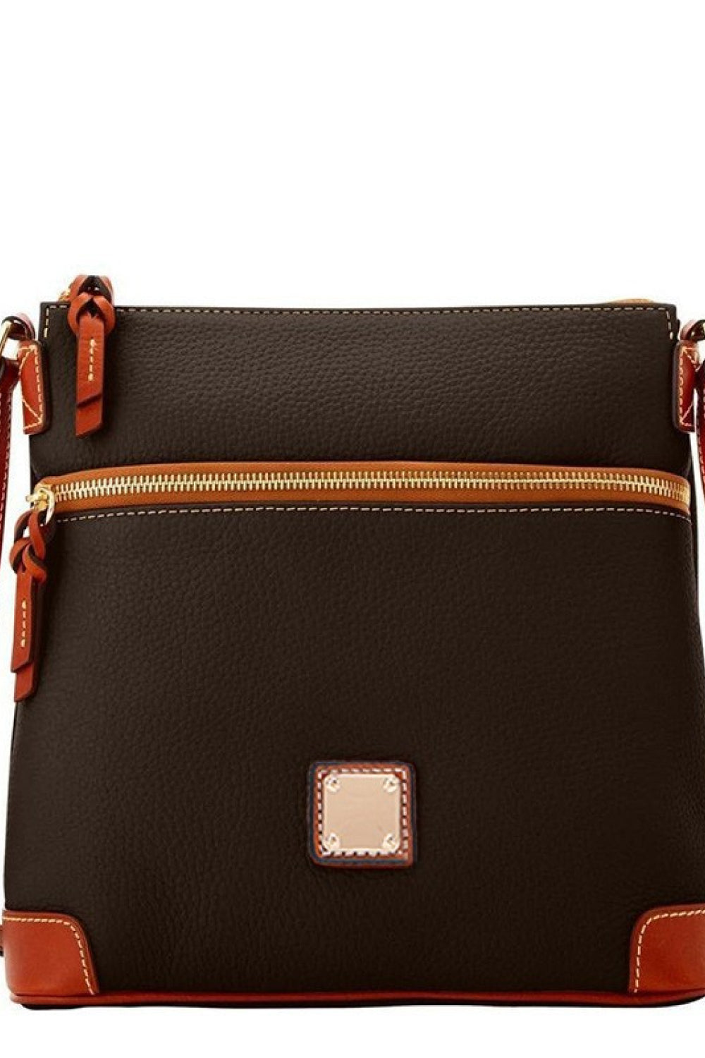 PU Leather Crossbody Bag Coffee Brown One Size - Fashorio