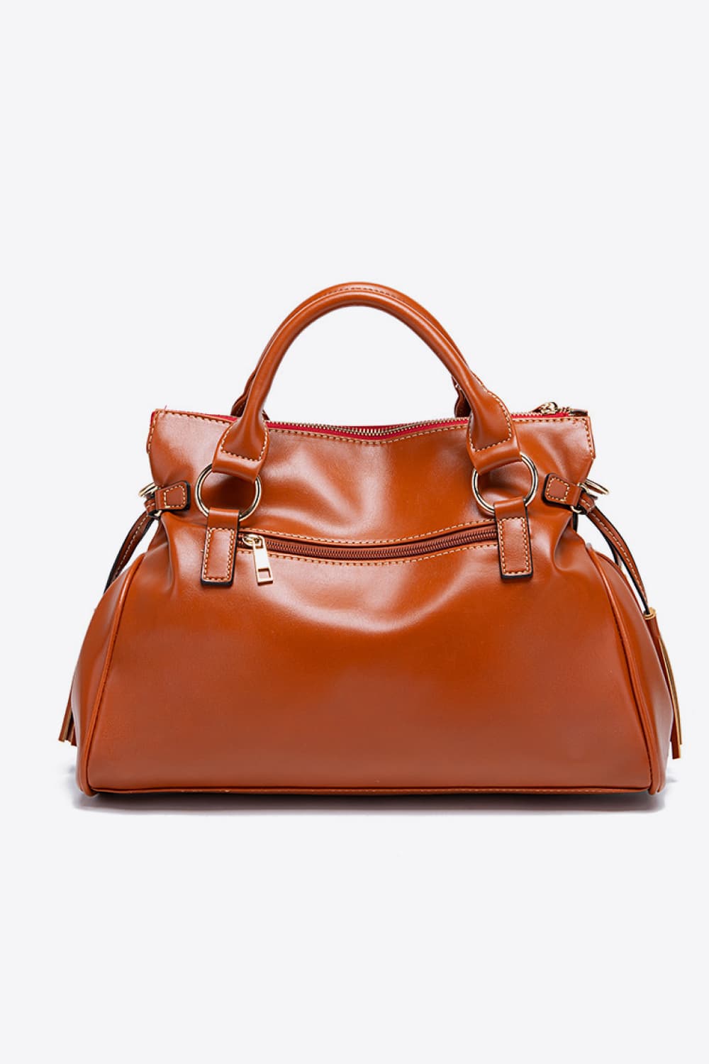 PU Leather Handbag with Tassels - Fashorio