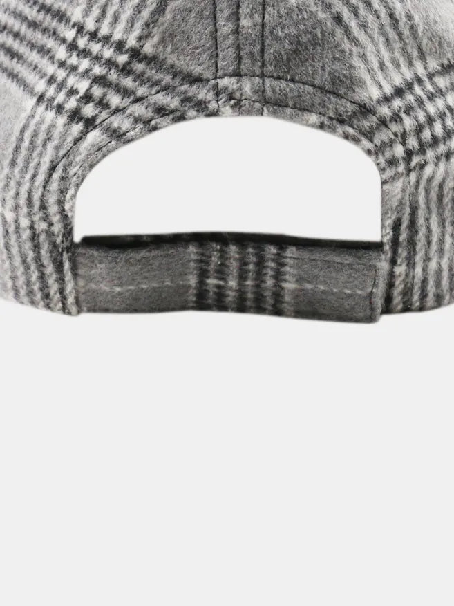 Plaid Adjustable Cotton Baseball Cap - Fashorio
