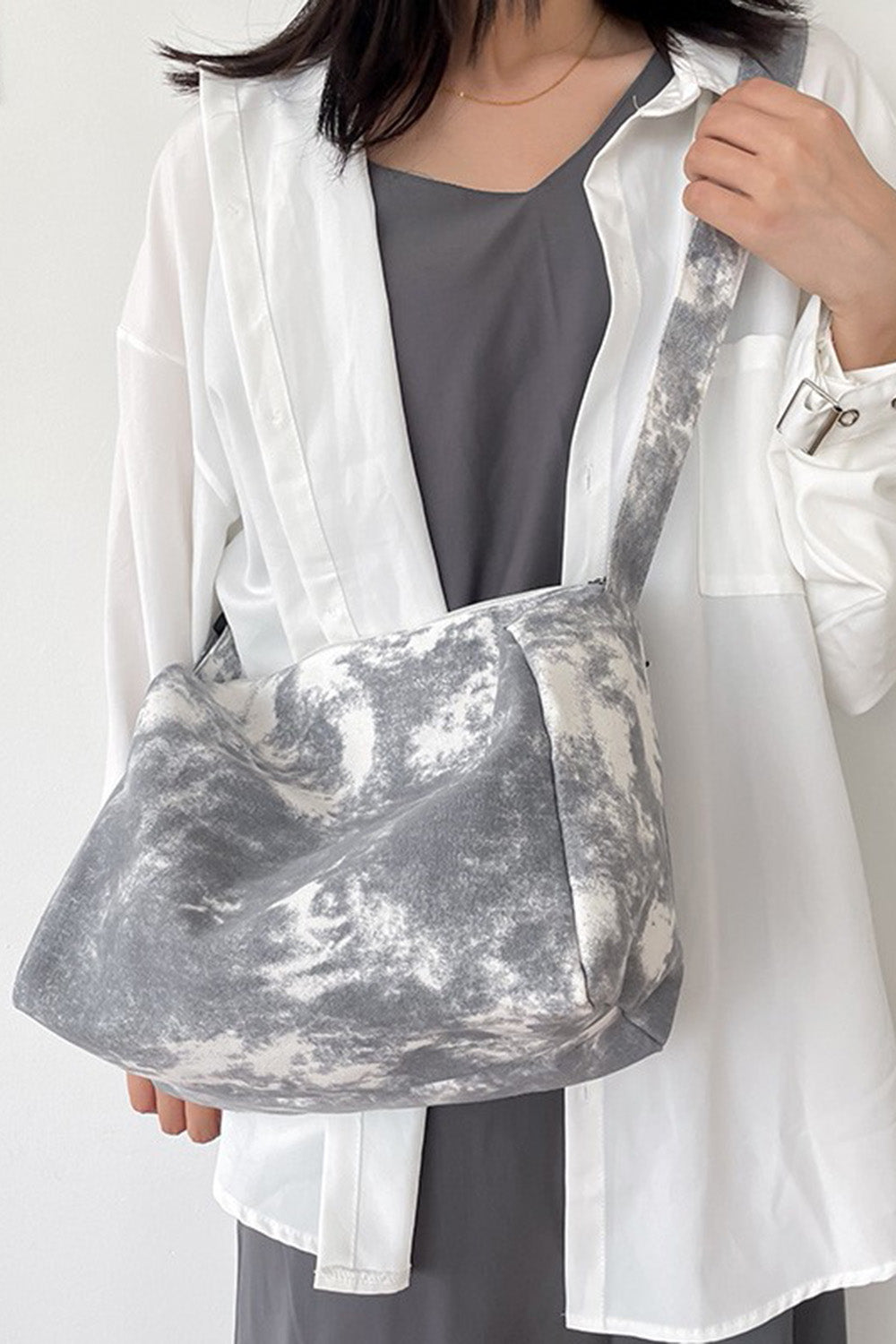 Tie-Dye Canvas Crossbody Bag - Fashorio