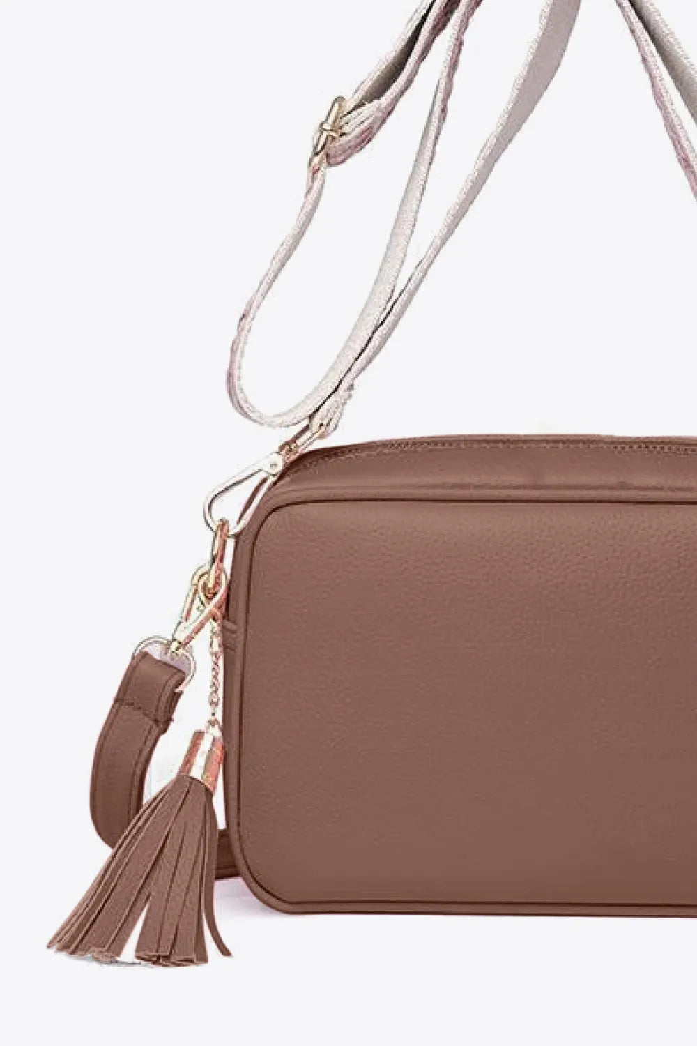 PU Leather Tassel Crossbody Bag - Fashorio