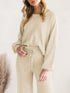 Long Sleeve Lounge Top and Drawstring Pants Set - Fashorio