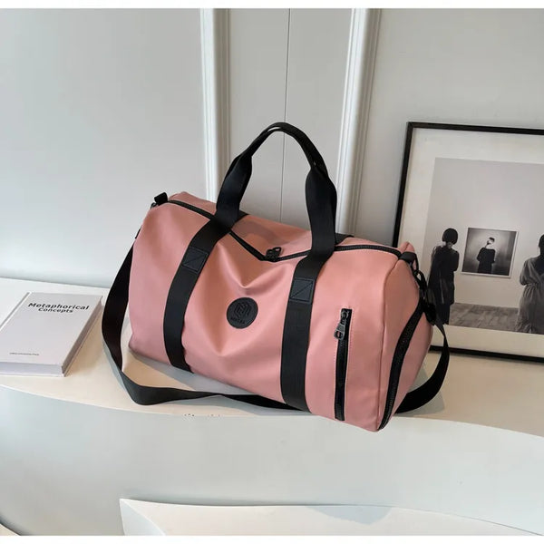 Oxford Cloth Travel Bag Dusty Pink One Size - Fashorio