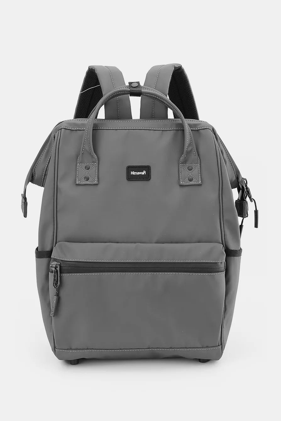 Himawari Waterproof Backpack Bag with External USB Port Dark Gray One Size - Fashorio