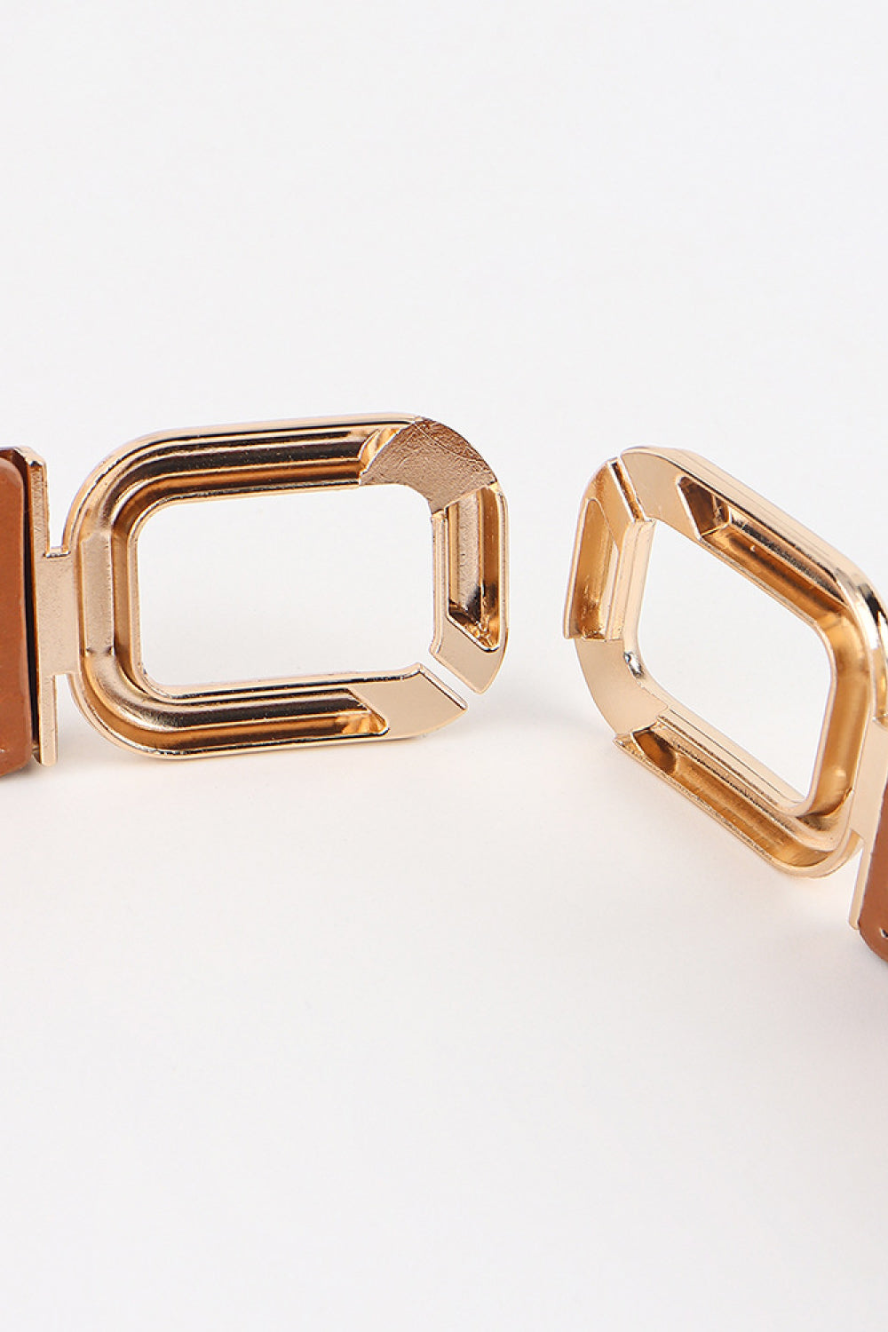 Geometric Double Buckle Elastic Belt - Fashorio