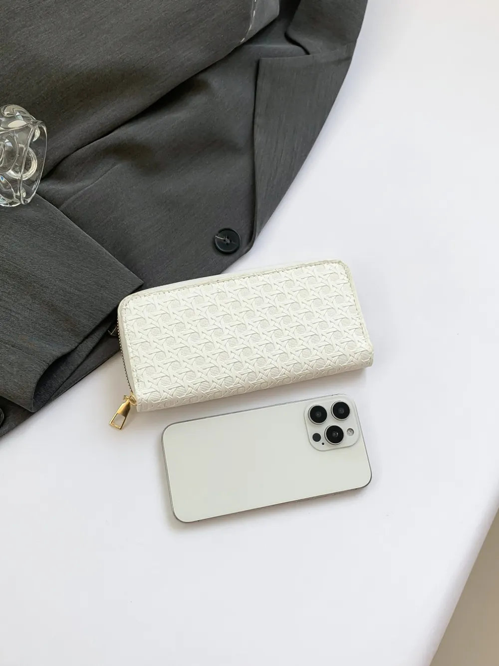 PU Leather Solid Color Wallet - Fashorio