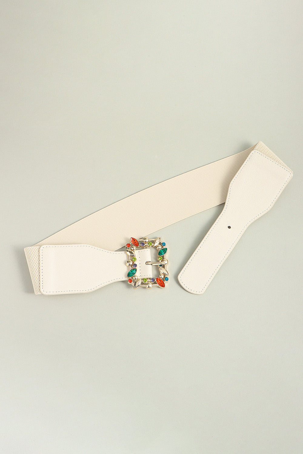Multicolored Leaf Buckle Elastic Belt - Fashorio