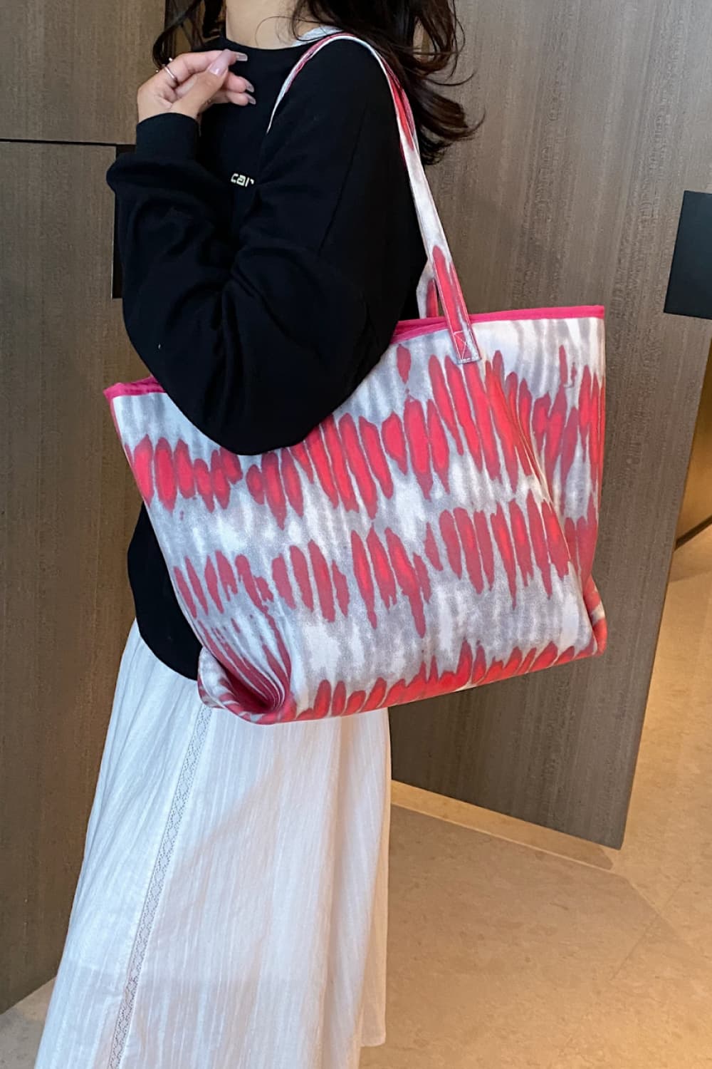 Printed PU Leather Tote Bag - Fashorio