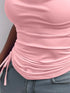 Side Drawstring Ruched Cami - Fashorio