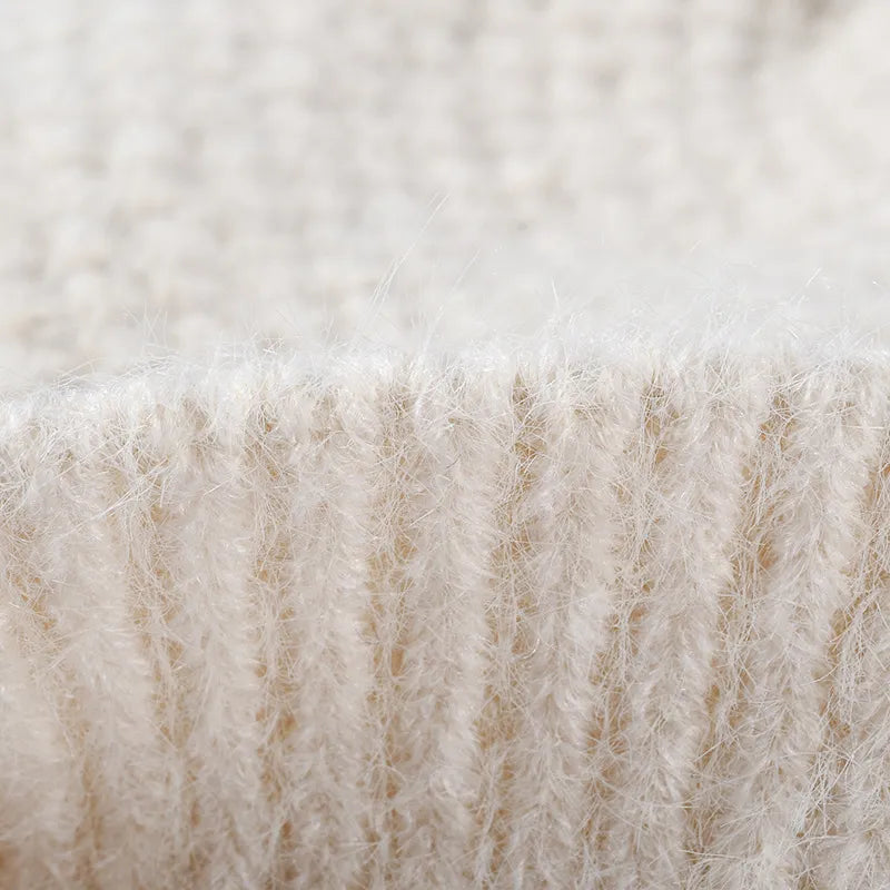 Thermal Bow Knit Hat with Pompom - Fashorio