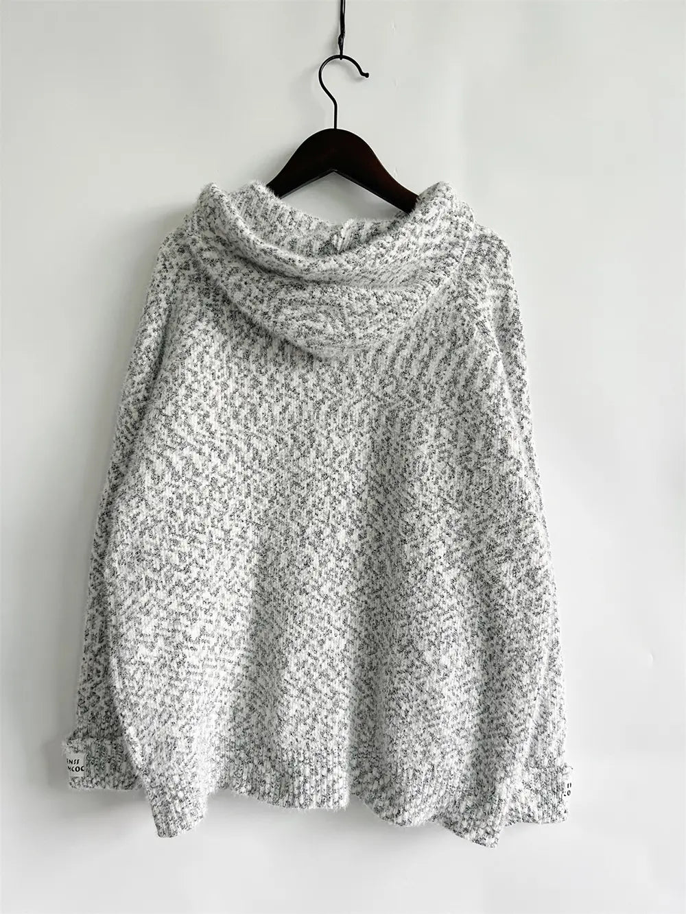 Zip Up Drawstring Long Sleeve Hooded Sweater - Fashorio