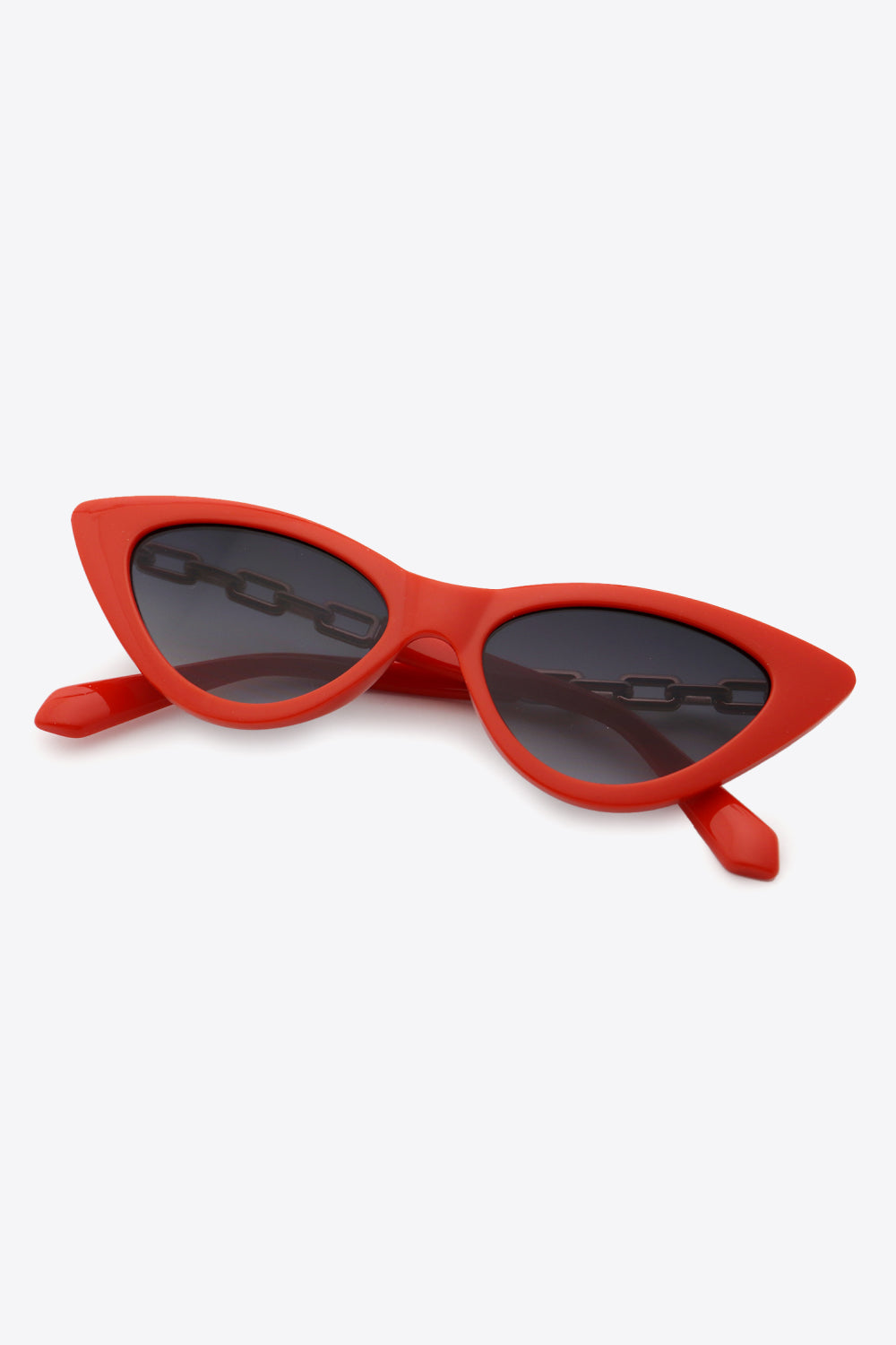 Chain Detail Cat-Eye Sunglasses - Fashorio