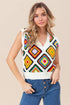 BiBi Diamond Granny Square Sweater Vest - Fashorio