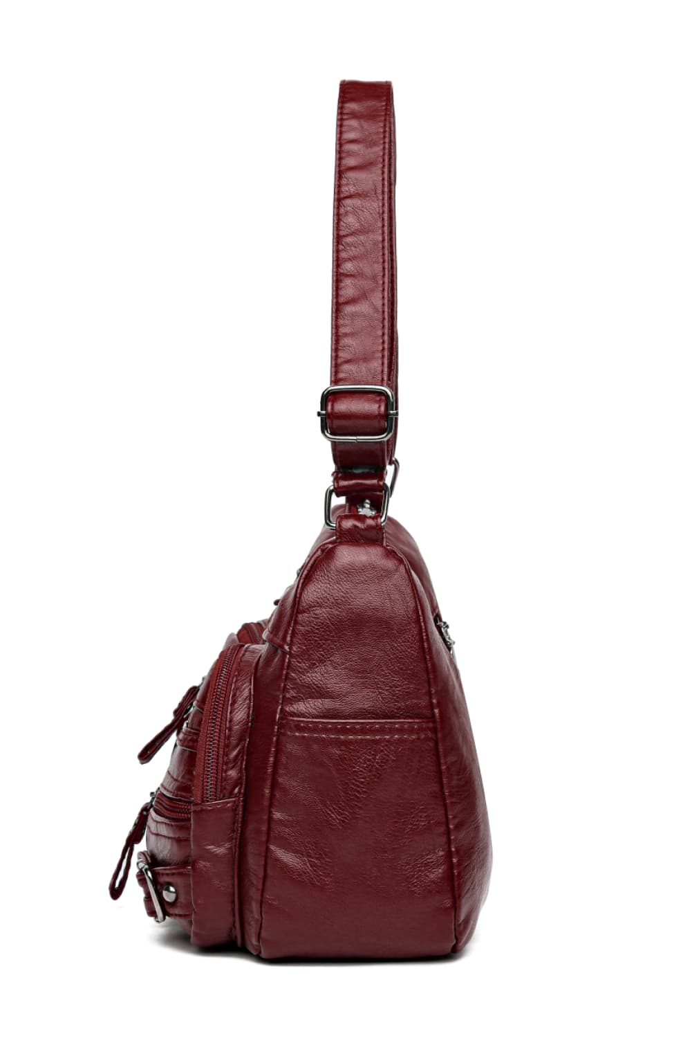 Multi-Pocket PU Leather Crossbody Bag - Fashorio