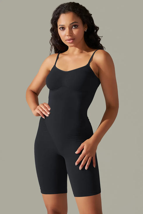 Spaghetti Strap Active Romper - Fashorio