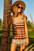 BiBi American Flag Print Knit Sleeveless Top - Fashorio