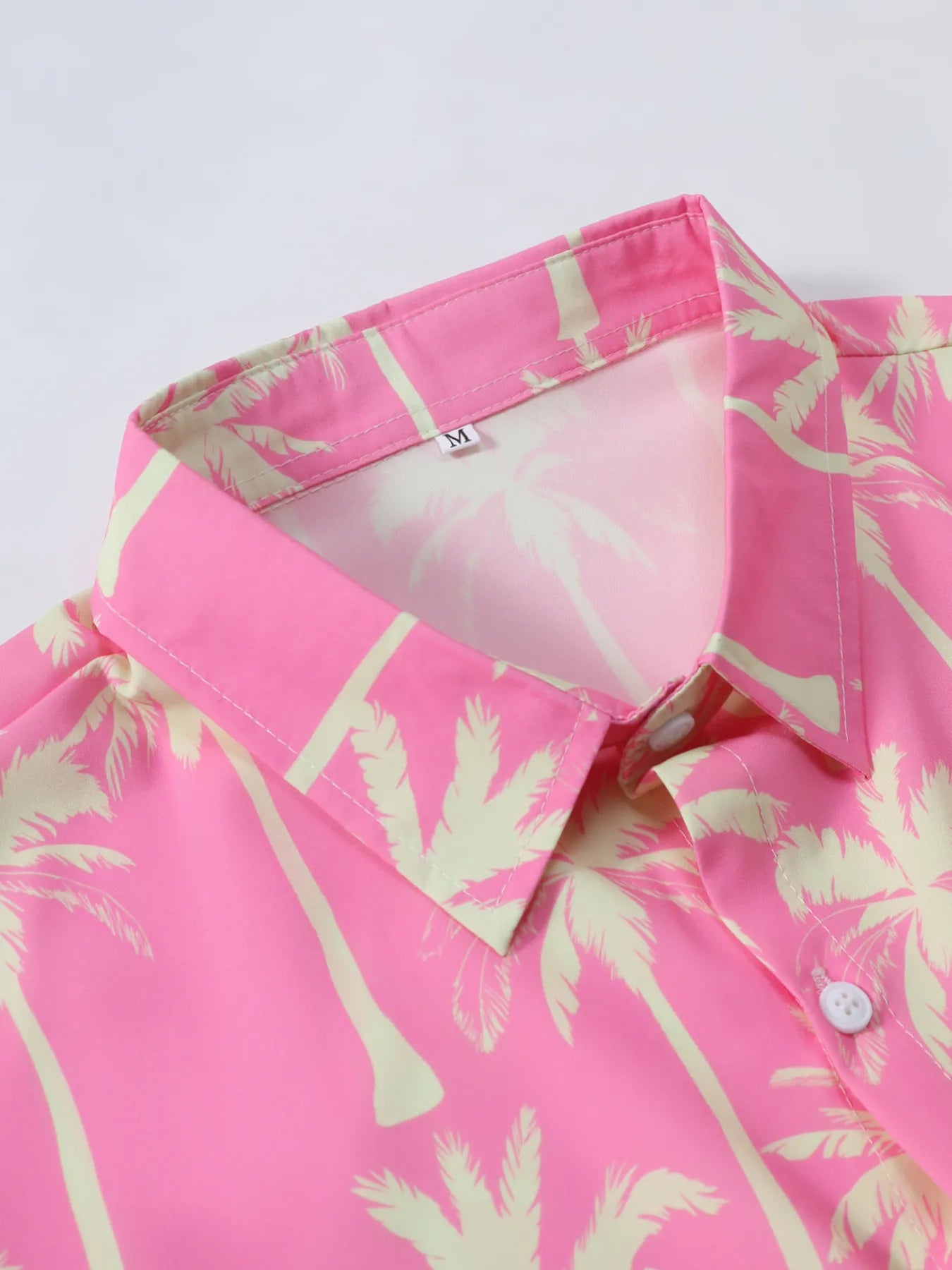 Men's Palm Tree Print Top and Shorts Summer Set - Fashorio