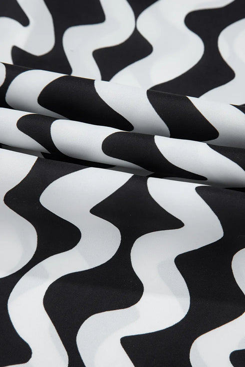 Button Down Contrast Striped Cover-Up - Fashorio