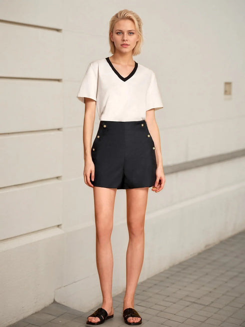 High-Waisted Shorts - Fashorio