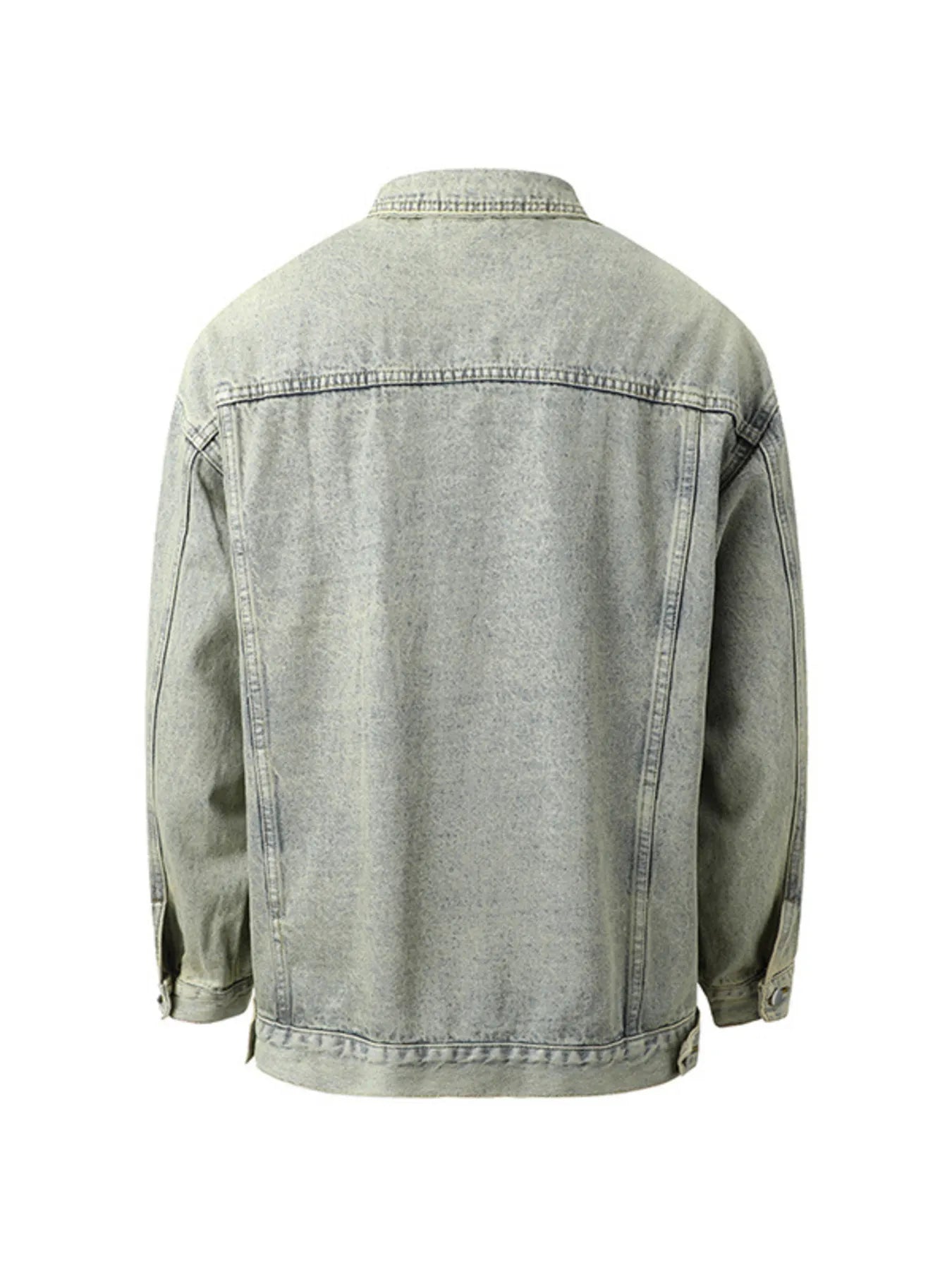 Men's Button Up Long Sleeve Denim Jacket - Fashorio