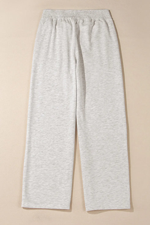 Elastic Waist Active Pants with Pockets - Fashorio