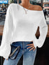 One-Shoulder Ribbed Knit Top with Relaxed Fit - Fashorio