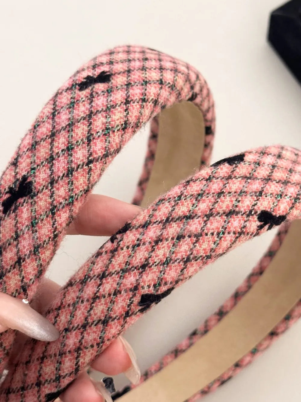 Plaid Bow Wide Headband - Fashorio