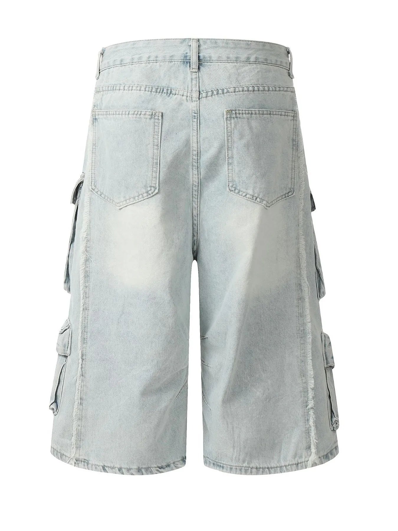 Men's Wide Leg Cargo Denim Shorts - Fashorio