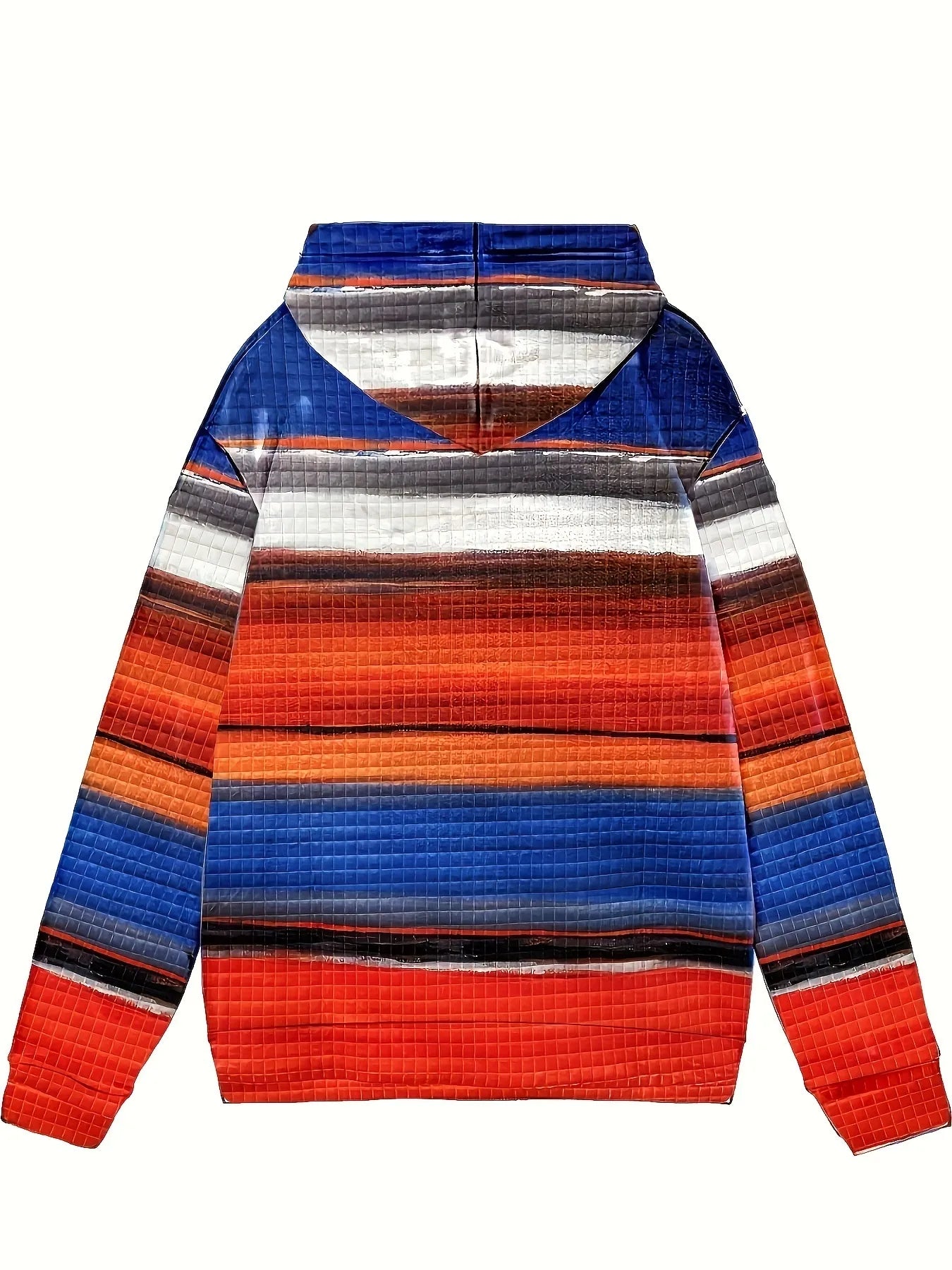 Drawstring Striped Kangaroo Pocket Hoodie - Fashorio