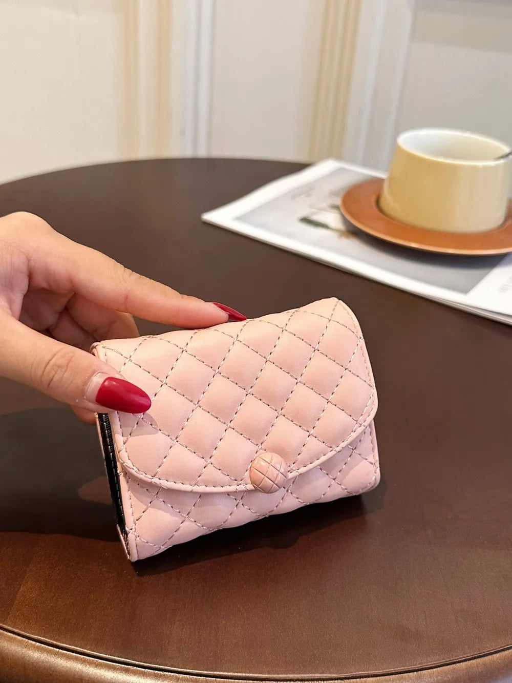 PU Leather Solid Color Wallet - Fashorio
