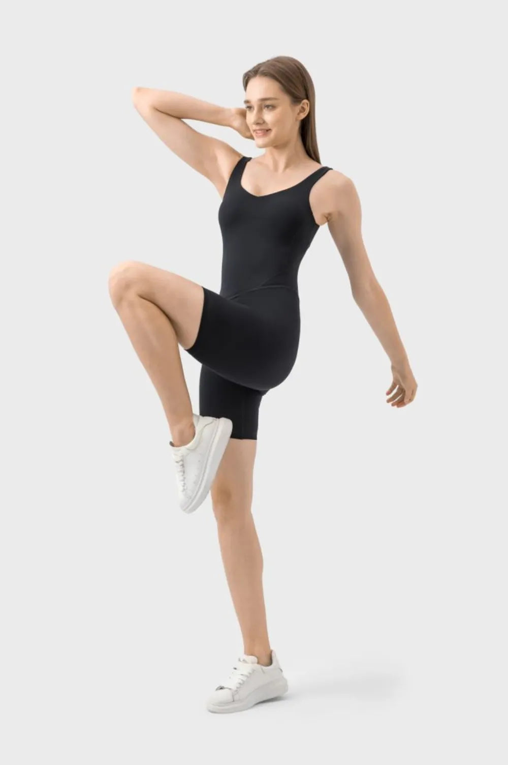 Millennia Wide Strap Active Romper - Fashorio