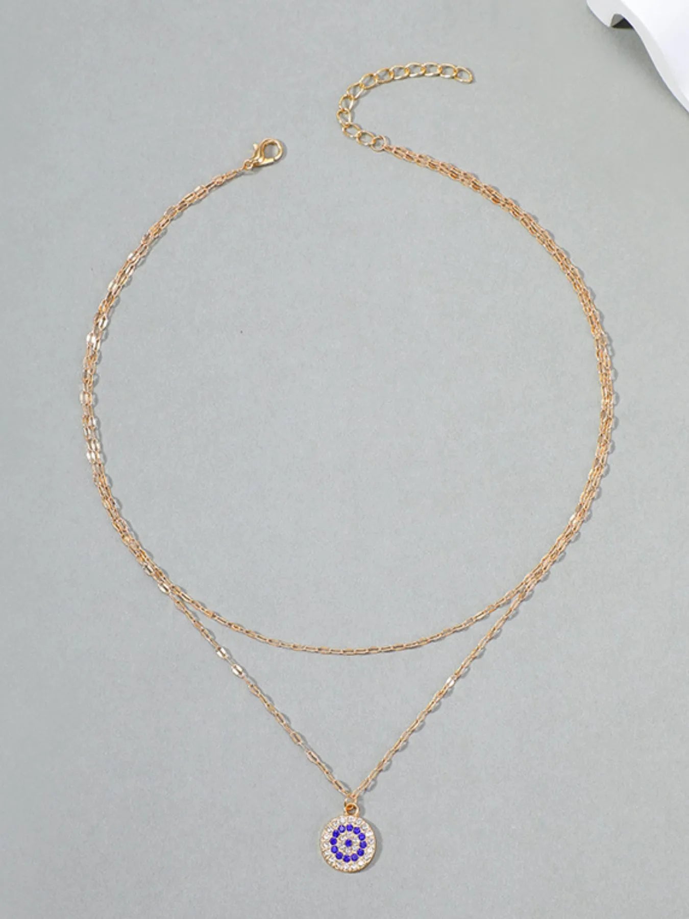 18K Gold-Plated Inlaid Zircon Layered Necklace - Fashorio