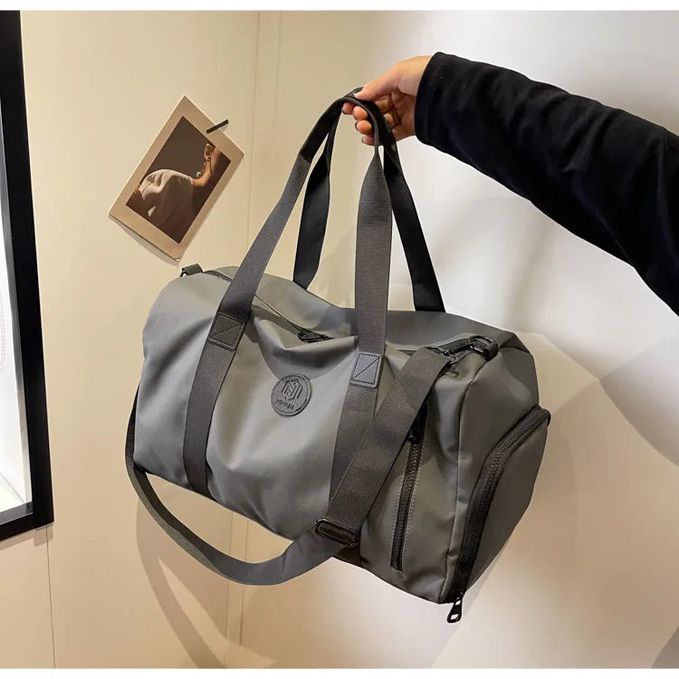 Oxford Cloth Travel Bag Dark Gray One Size - Fashorio