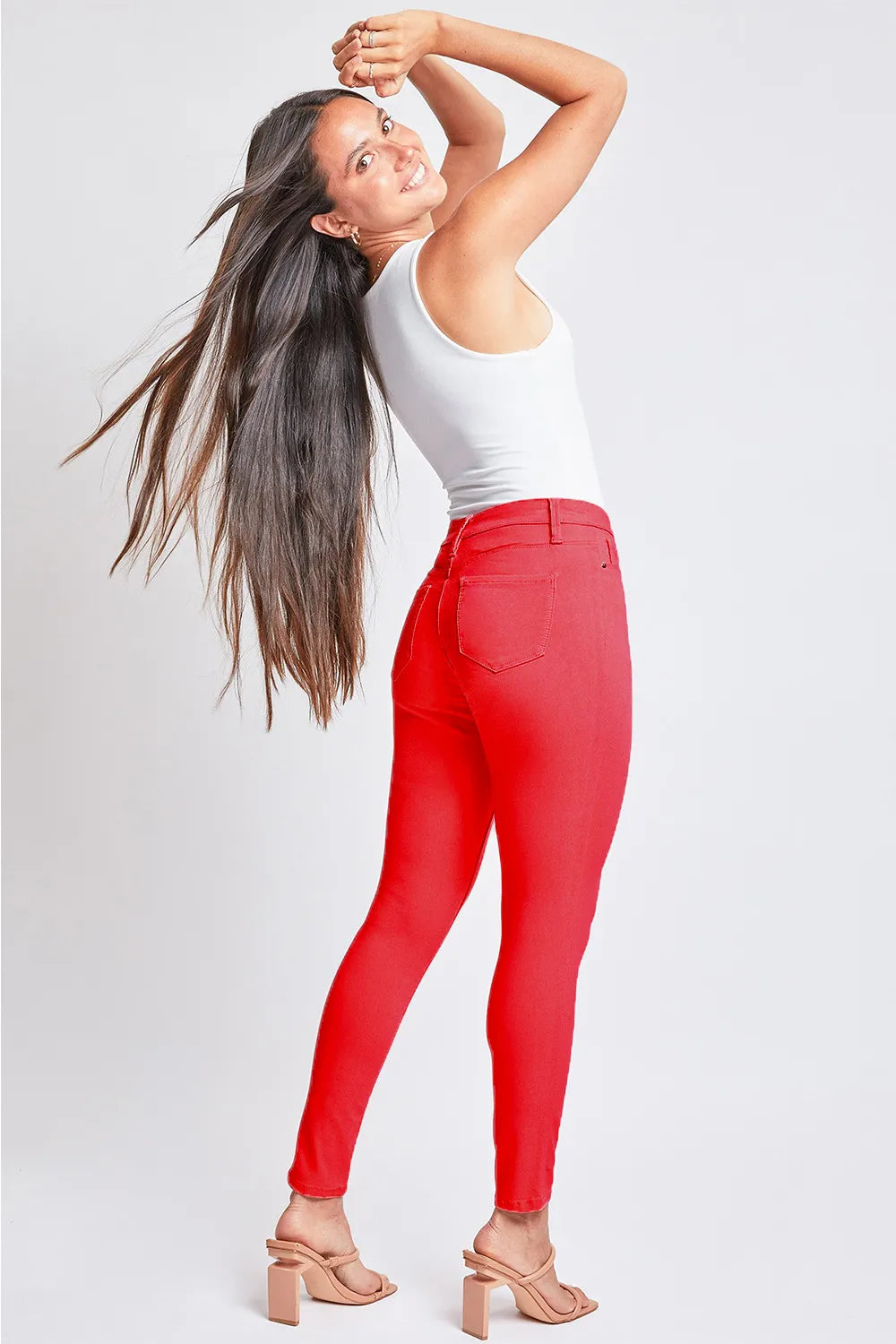 YMI Jeanswear Full Size Hyperstretch Mid-Rise Skinny Jeans - Fashorio