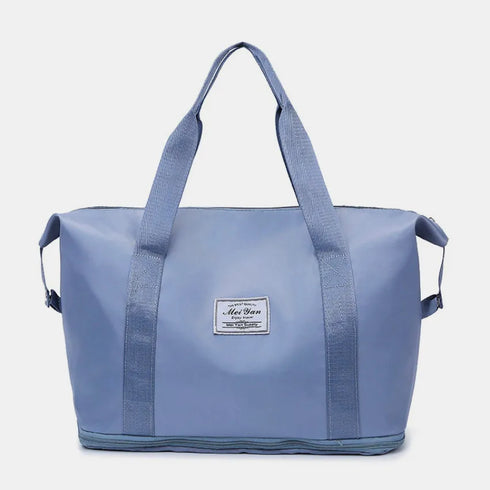 Oxford Cloth Oversize Travel Bag Dusty Blue One Size - Fashorio