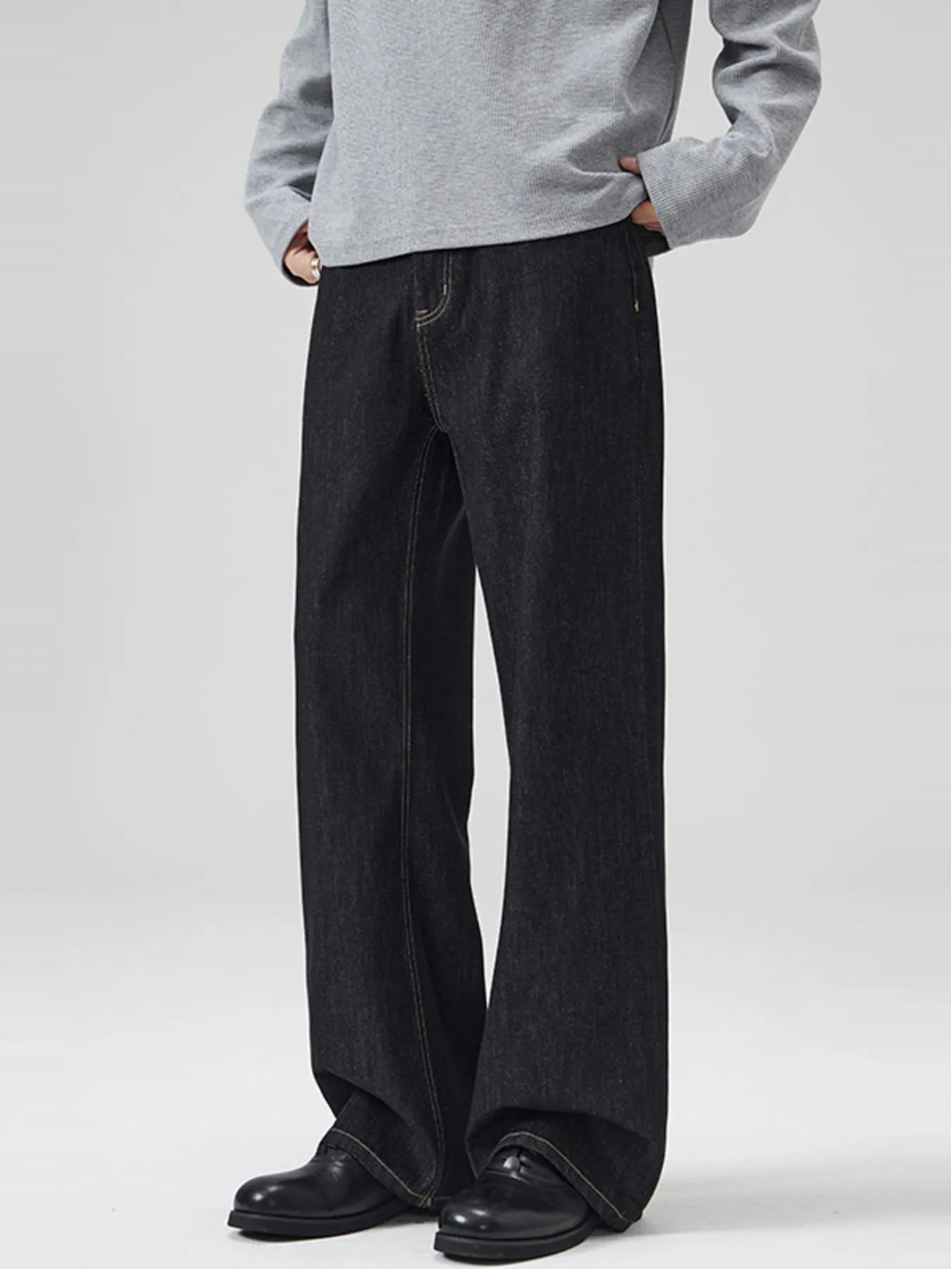 Men's Full Size Classic Washed Wide Leg Jeans Plus Size - Fashorio