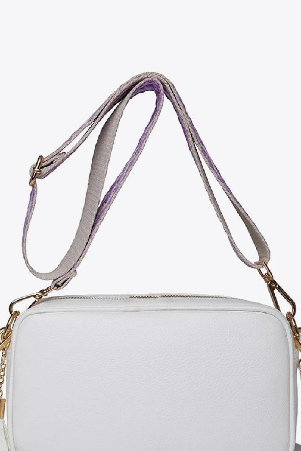 PU Leather Tassel Crossbody Bag - Fashorio