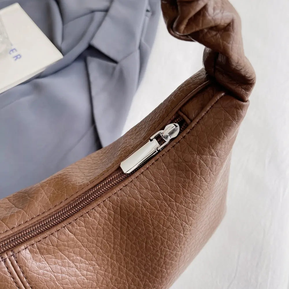 PU Leather Shoulder Bag - Fashorio