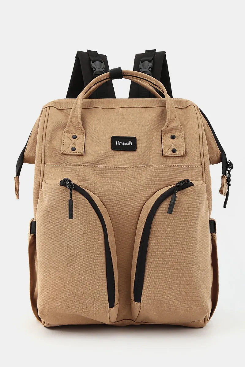 Himawari Waterproof Backpack Bag with Multilayer Pockets Camel One Size - Fashorio
