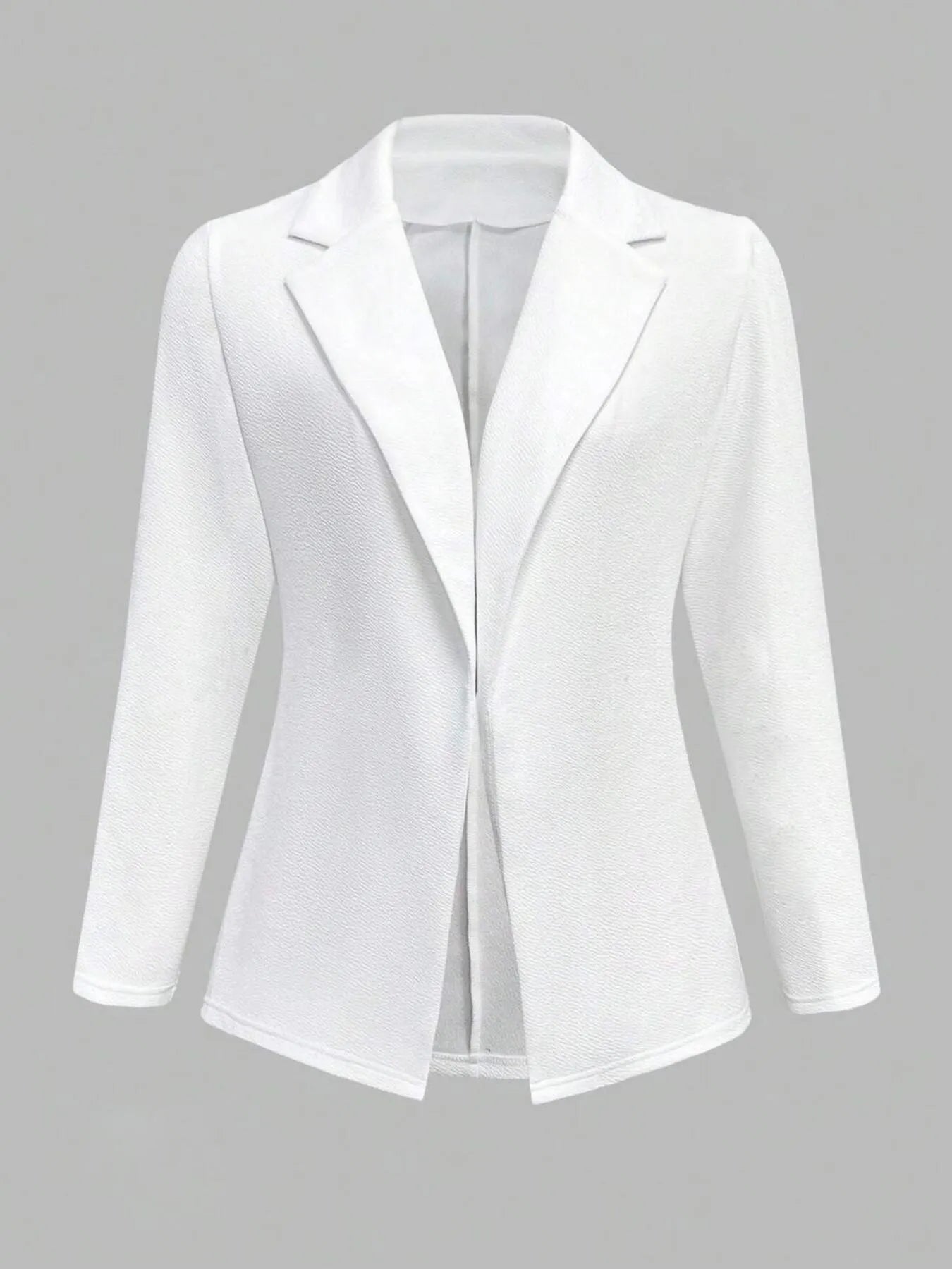 Lapel Collar Open Front Blazer - Fashorio