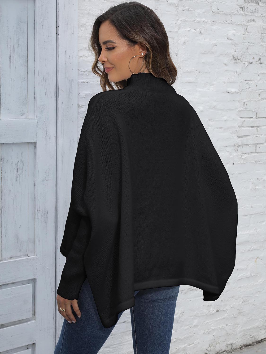 Loose Hem Plain Sweater - Fashorio