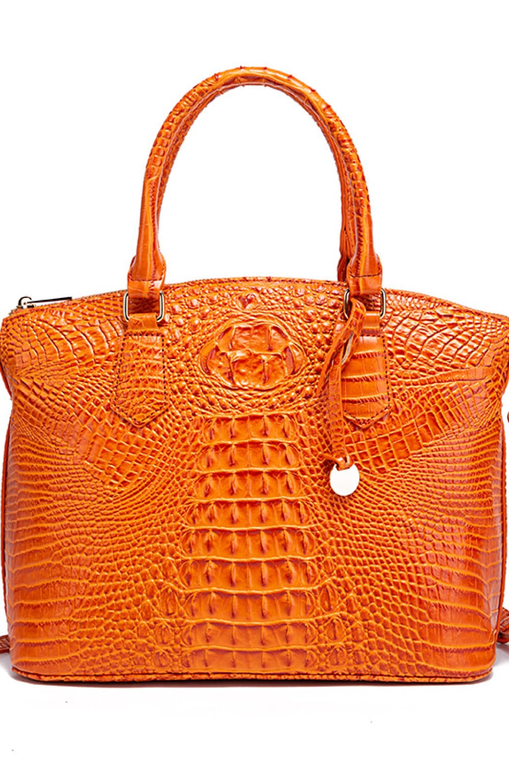 PU Leather Handbag Pumpkin One Size - Fashorio