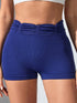 Ruched High Waist Active Shorts - Fashorio