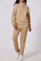 Half Snap Turtleneck Top and Pants Active Set Dust Storm - Fashorio