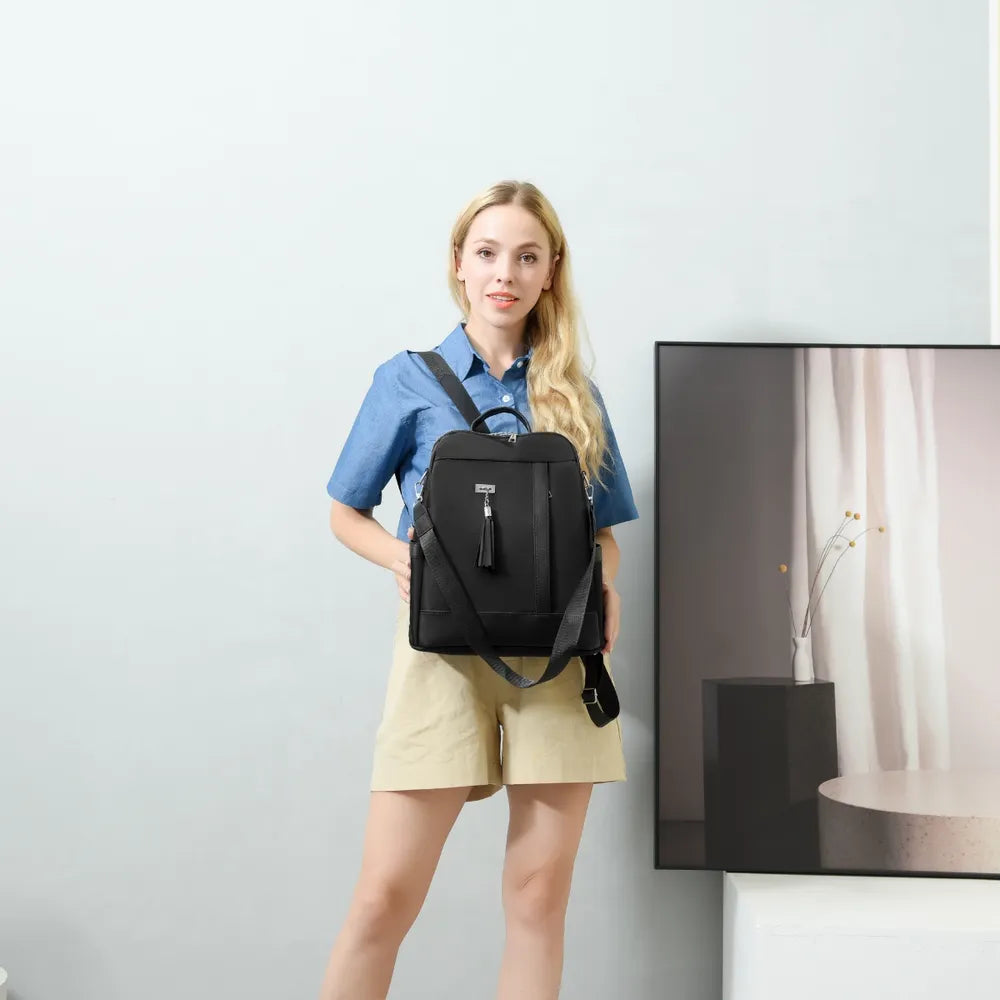 Tassel Oxford Cloth Backpack Bag - Fashorio
