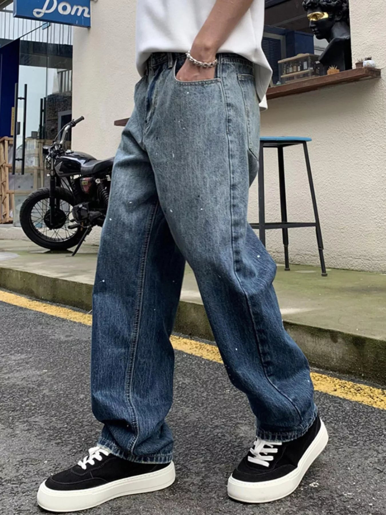 Men's Full Size Wide Leg Jeans Plus Size - Fashorio