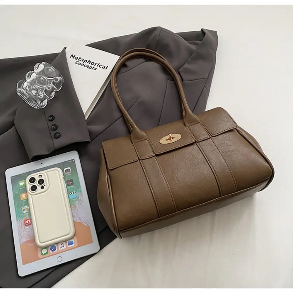 PU Leather Shoulder Bag - Fashorio